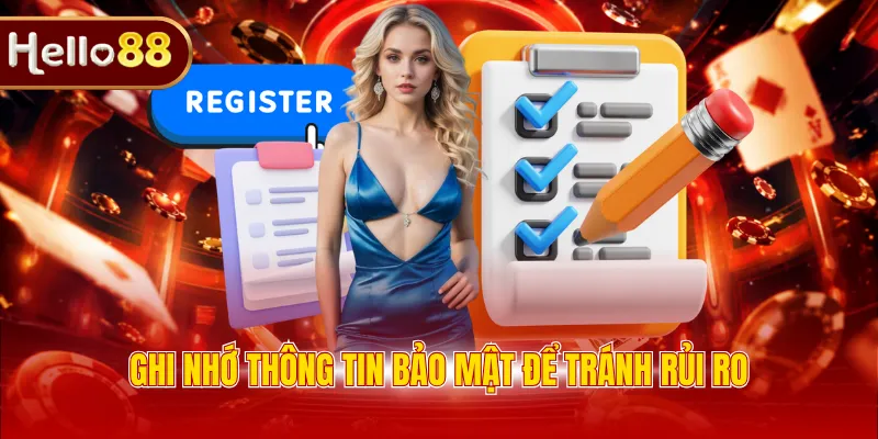 Ghi nhớ thông tin bảo mật để tránh rủi ro